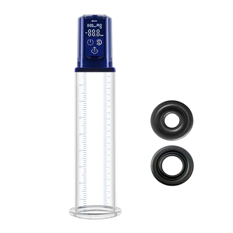 Smart Electric Acrylic Penis Pump Vacuum Enlargement Training Sucker Dildos Masturbate Cup Sex Machine Silicone Sleeves Extender