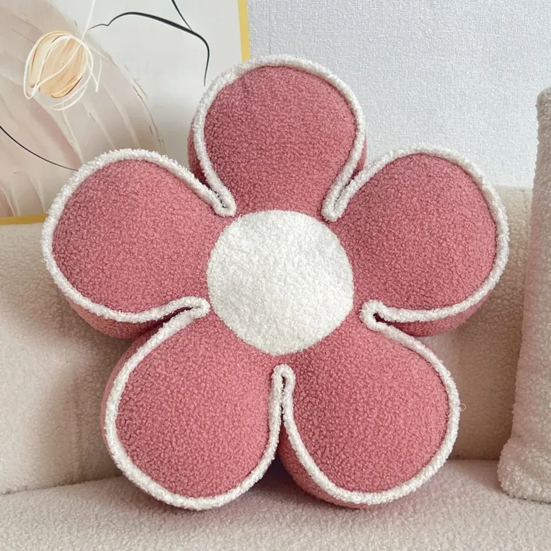 Luxury Sunflower Petal Flower Pillow Sofa Living Room Cushion Bay Window Bed Decor Headrest Backrest Pad PP Cotton Filled Pillow