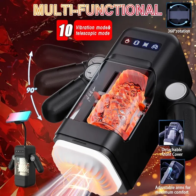Automatic Thrusting Male Masturbator Cup hande Blowjob Pocket Pussy Strong Stroker Real Pocket Pussy Adult Sex Toys for Men 18+