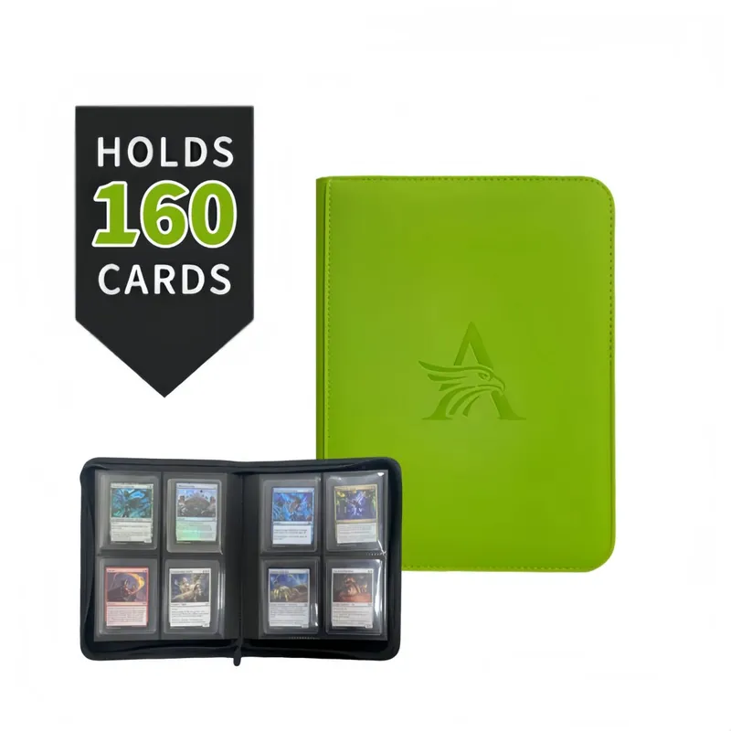 TopLoader 4-Pocket Card Binder (160 Cards) – Black/ Industrial-strength storage for TCG & sports cards. Collector's dream
