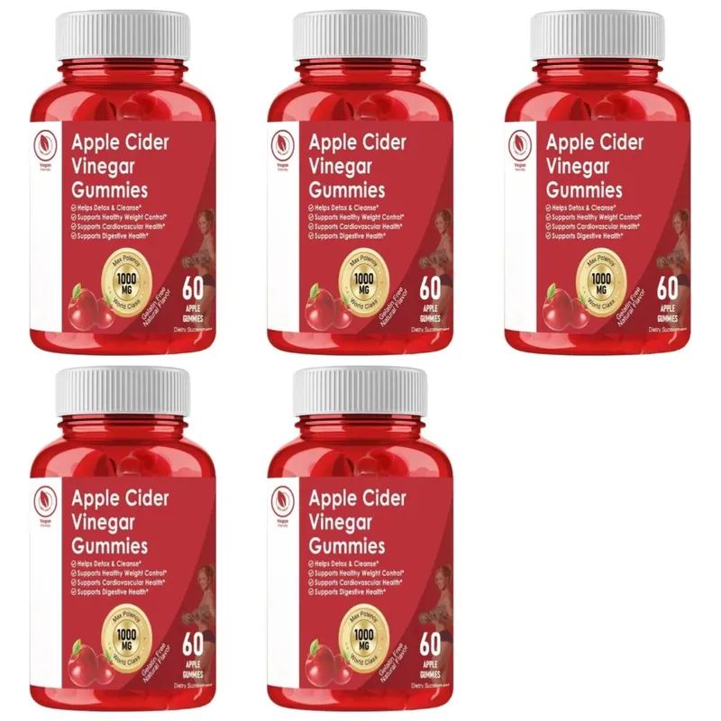 Apple Cider Vinegar Gummies Support Metabolism Digestive Health with Vitamin B12 & Folate – 60 Gummies
