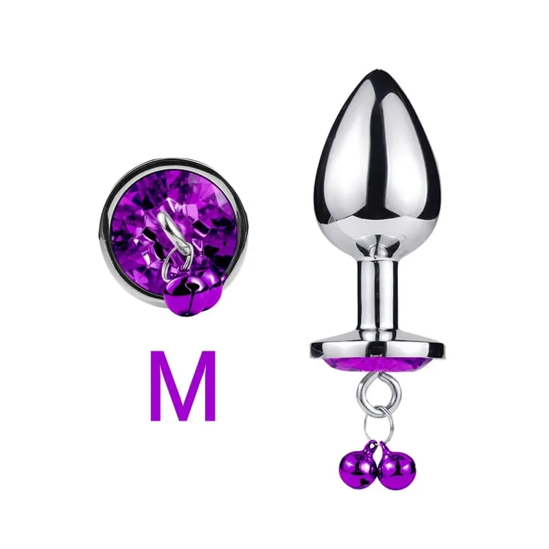 3 Sizes Metal Bell-shaped Anal Plug Traction Chain Anal Massage Prostate Stimulation Massage Tools Adult Sex Toys For Couples