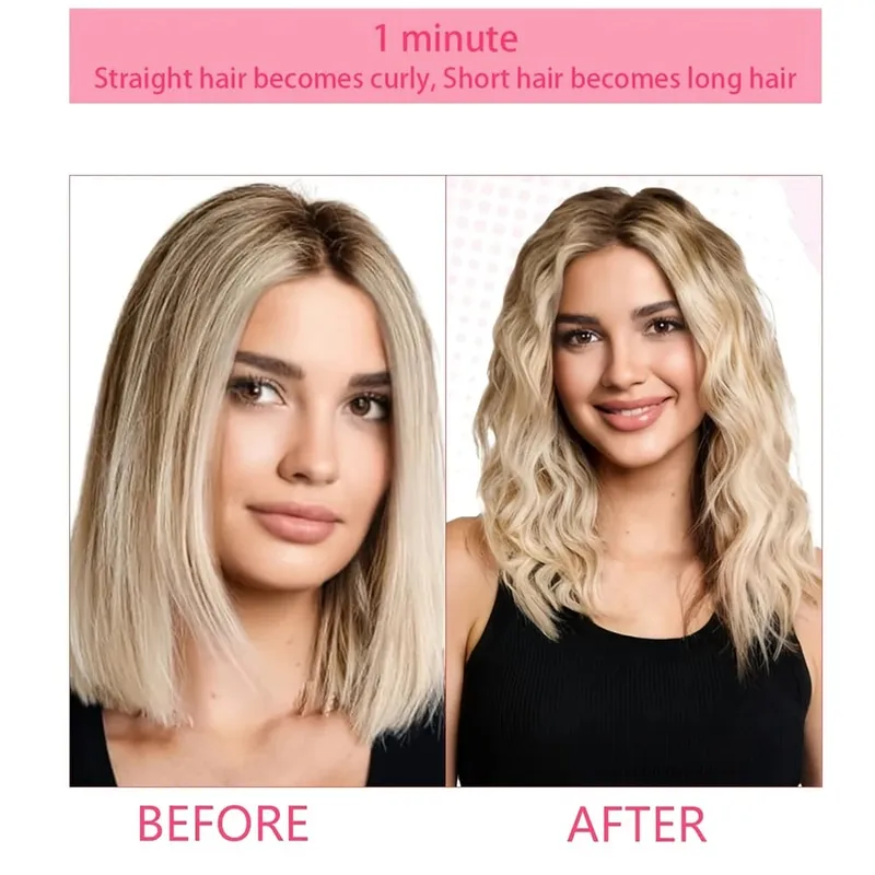 4-Piece Set of 11 Clip-In Hair Extensions Clip-In Hair Extensions 12 Inch Synthetic Clip-In Short Soft Natural Wigs High-Tempe