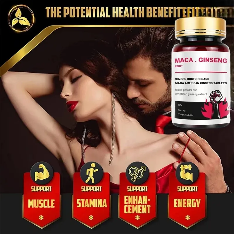 Meilleur supplément de maca noire pour hommes - Supplément de ginseng pour la santé, l'énergie et l'endurance de la masse musculaire