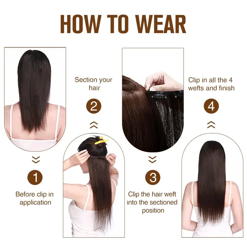 4Pcs/Set 11 Clips 22 Inches 220g Beach Waves Clip in Hair Extensions Sandy Blonde Champagne Heat Resistant Synthetic Hairpiece