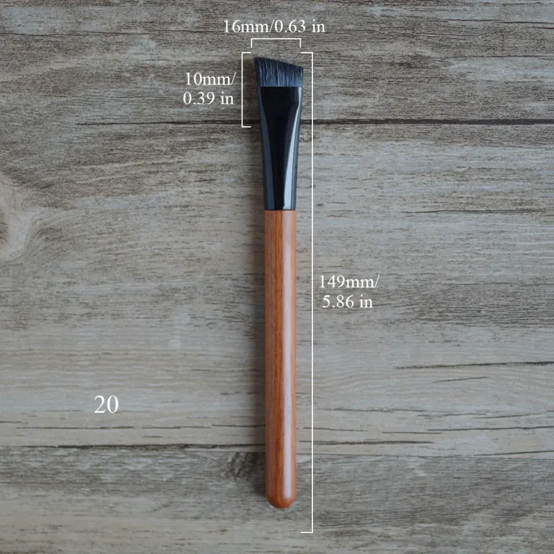 African Rosewood Handle Handmade Makeup Brushes 1pc Snow Fox Goat Hair Face Powder Blush Eye Shadow Brush Synthetic Makeup Brush