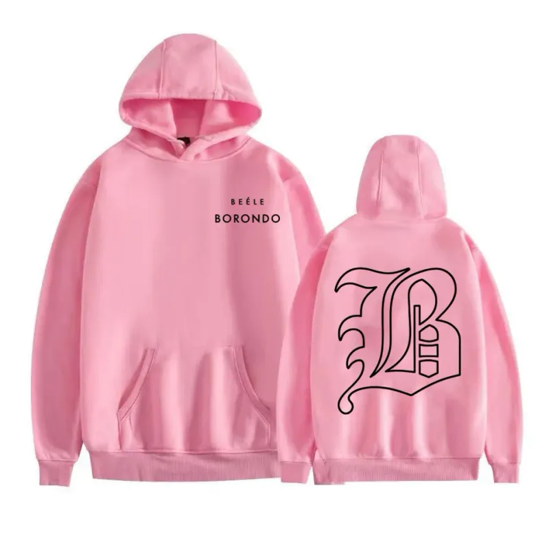 Sudaderas con capucha con logotipo del rapero BEELE Borondo, ropa para hombre, sudaderas Vintage de Hip Hop de gran tamaño, jerséis informales de lana, ropa de calle