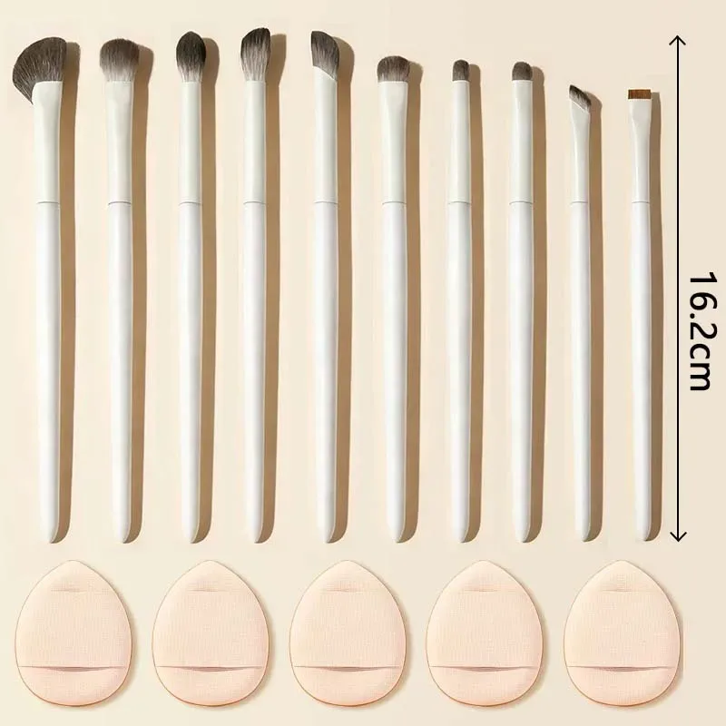 5/6/8/10pcs Natural Eye Makeup Brushes Set Detail Eyeshadow Contouring Brush Ultra Soft Blending Eyeliner Brow Brush Makeup Tool