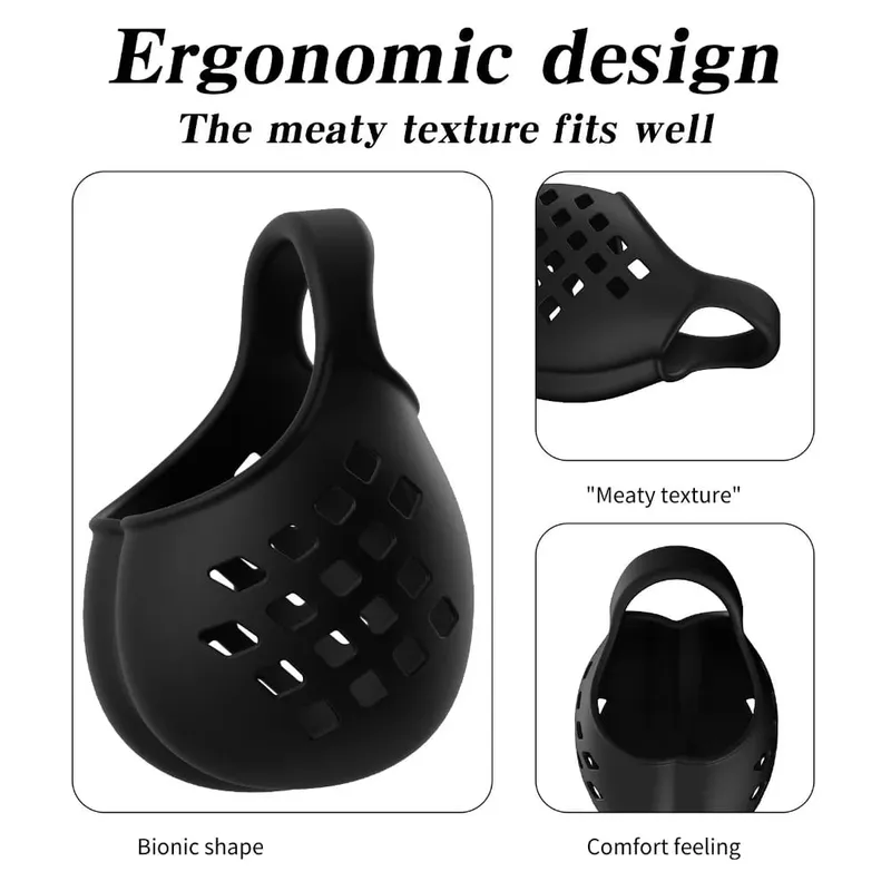 Silicone Ejaculation Delay Cock Ring Scrotum Testicle Ball Stretcher Lasting Erection Male Masturbator Adult Sex Toys Cockring — image 5
