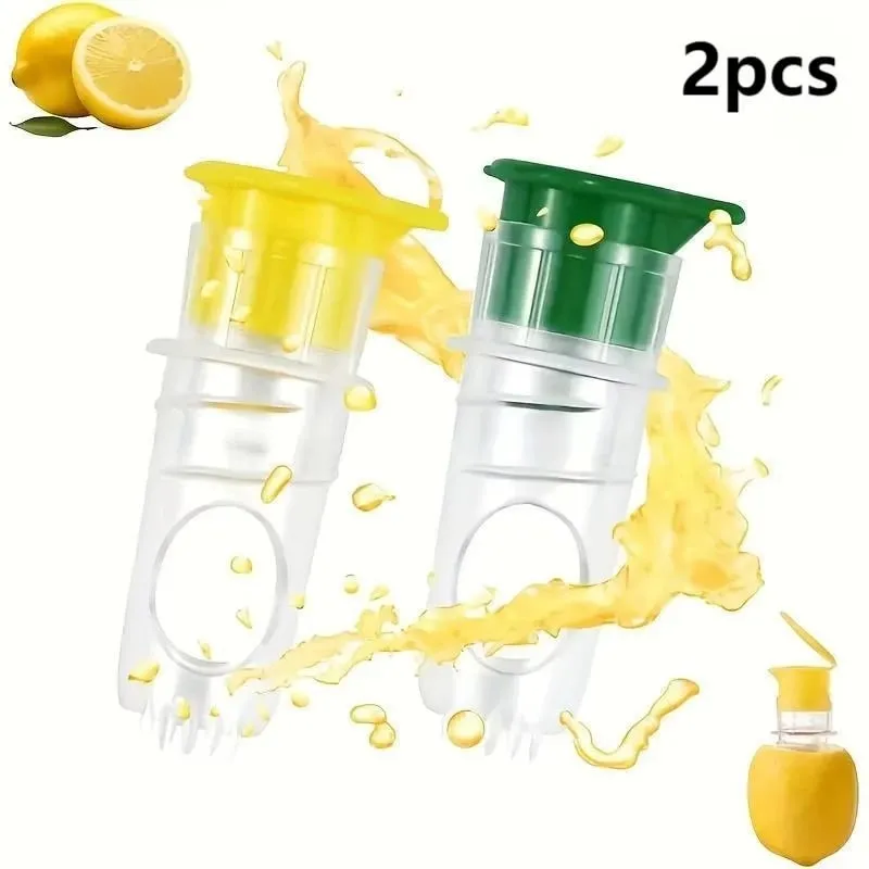 1/2pcs Lemon Mini Squeezer Portable Lemon Juicer With Lid Squeeze Lime for Cocktails Easy Juice Extractor Freshness Preserving