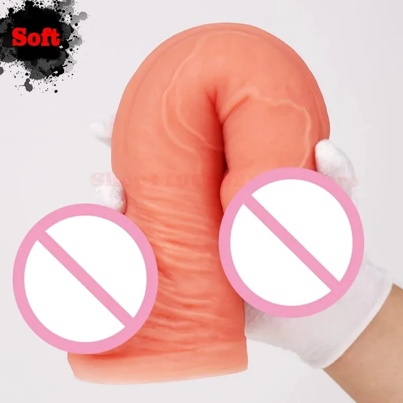 ขนาดใหญ่XXL 50ซม.X 10.5ซม.สมจริงDildoซิลิโคนGladiatorอวัยวะเพศชายของเล่นผู้หญิงG-Spot Masturbationผู้ใหญ่Dick Thickenสัตว์อวัยวะเพศชาย