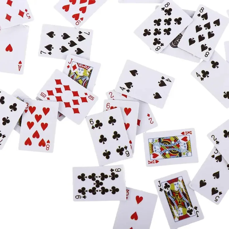 Supplies Home Decoration Mini Poker Cards Miniature Playing Poker Cards Miniature Games Poker Mini Playing Cards