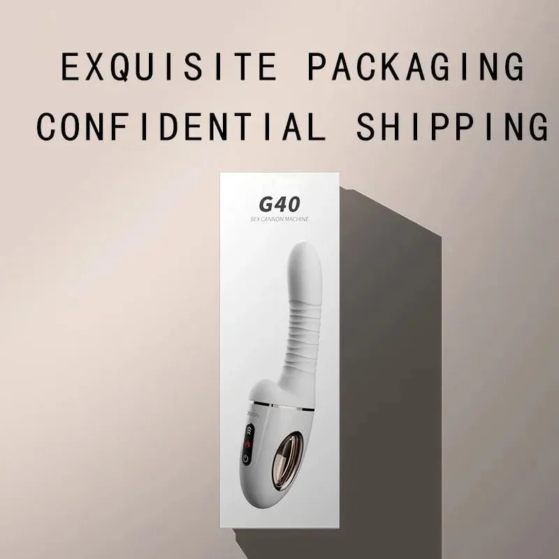 G40 Sex Cannon Machine AI Version G Spot Massager 10 Frequencies Telescopic Dual Heads Vibration Heating Handheld Adult Sex Toys