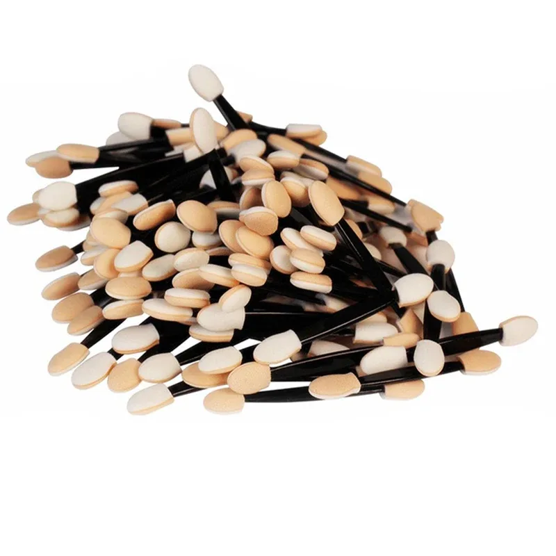 50/100PCS Eyeshadow Brush Dual Sided Sponge Nylon Sets Make up Eye Shadow Brushes For Cosmetic Applicator Makeup Tools Hot