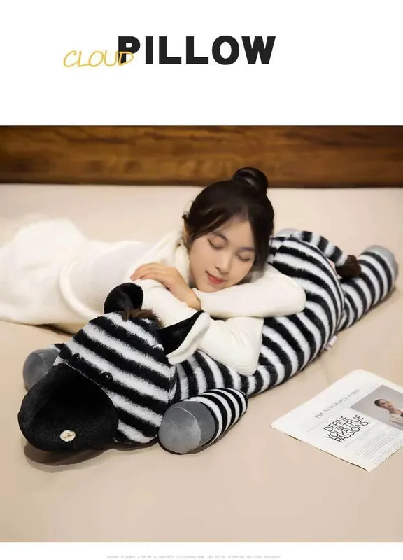 40/60/90cm plush toy zebra plush throw pillow sofa pillow sleeping pillow room decoration leg-hugging doll