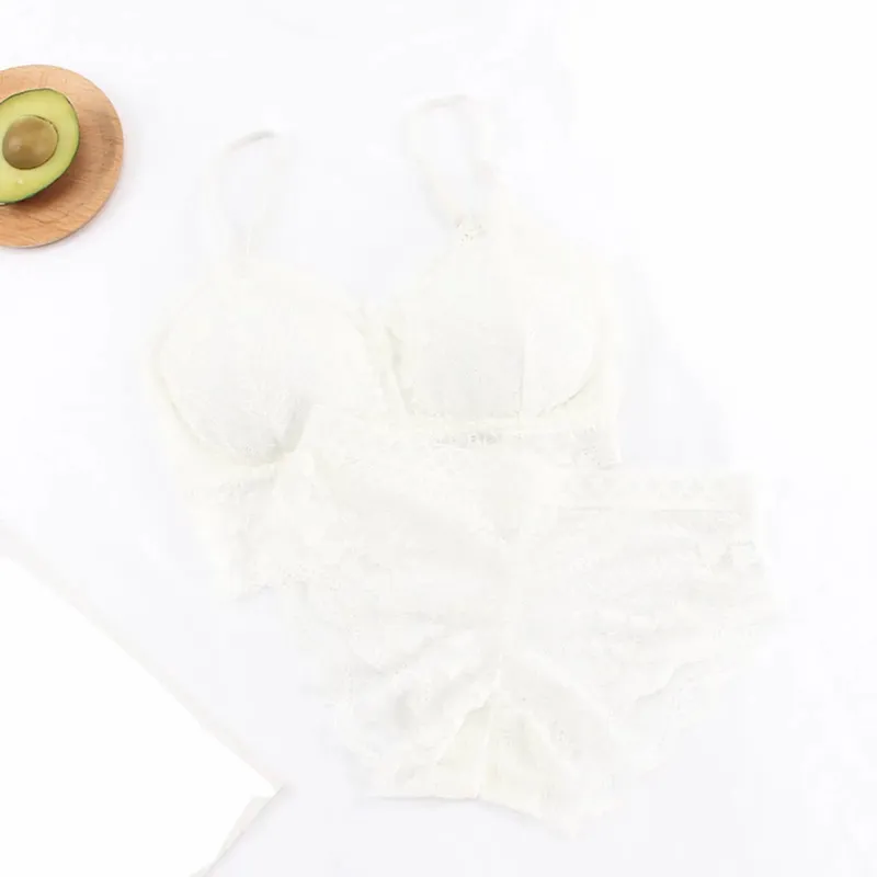 Sexy Lingerie Woman Lace Transparent Underwear Sexy Cutout Bra Push Up Silk Lingerie Set Women's Set Push Up Thin Bralette