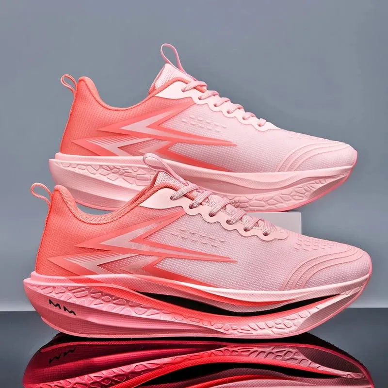 Running Shoes Men Carbon Board Marathon Sports Breathable Lightweight Women's Comfortable Athletic Nonskid Sneakers Casual NEW