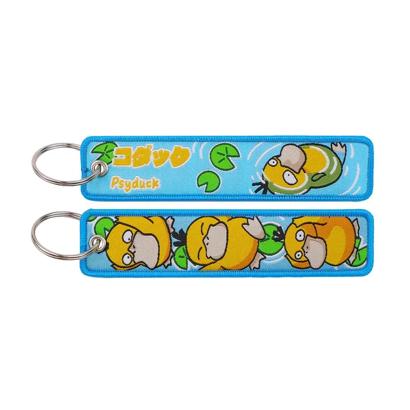 HOT Koop Pokémon Anime Monsters Sleutelhanger voor Auto Rugzak Sleutelhouders Borduren Sleutelhangers Sleutel Tag Jet Tag Accessoires Gif 1pcts