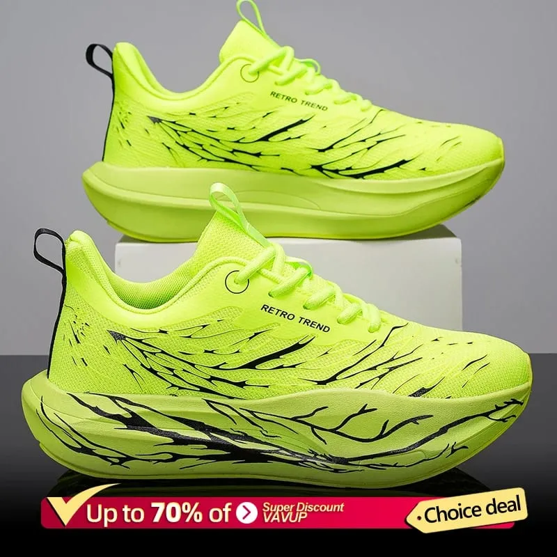 Carbon Board Marathon Men Running Shoes Speciality Sports Breathable Lightweight Comfortable Athletic Chunta Sneakers Plus Size