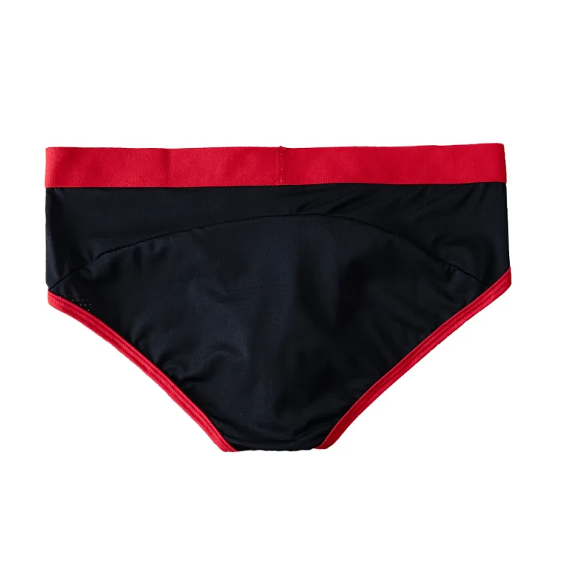 Fashion Mens Underwear Briefs Breathable Mesh Men's Panties Men Brief Bikini Underpants Back Patch Big Pouch Man Trunks D3-11