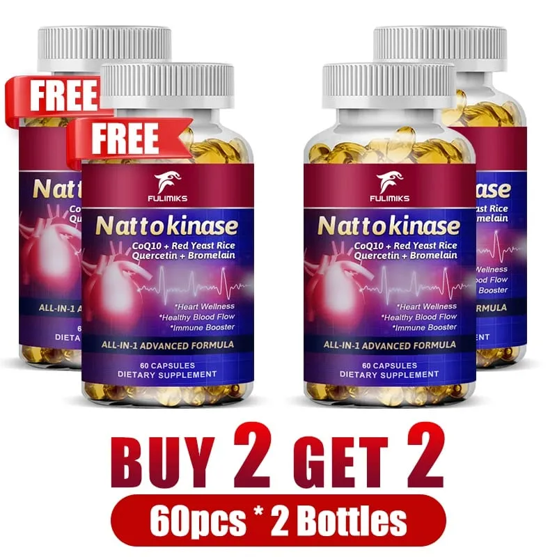 Nattokinase Capsules with CoQ10 Quercetin Support Healthy Circulation Blood Flow & Heart Inflammation Vitality & Longevity — image 9