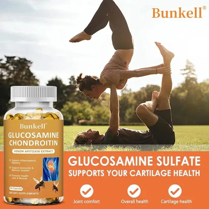 Glucosamine Chondroitin MSM 120 Capsules for Joint and Knee Health Immune System Non-GMO Gluten-Free