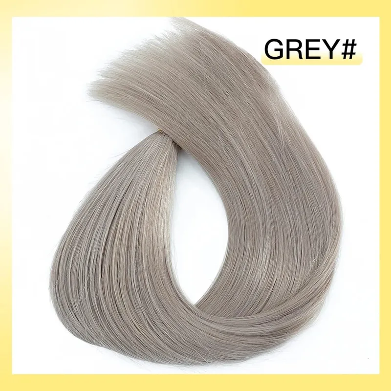 Inget inslag vietnamesiskt hår Mänskligt hår Bulk 613 100% Virgin Remy Rakt hår Bulk 99j Real Natural Hårförlängning Grått blont hår