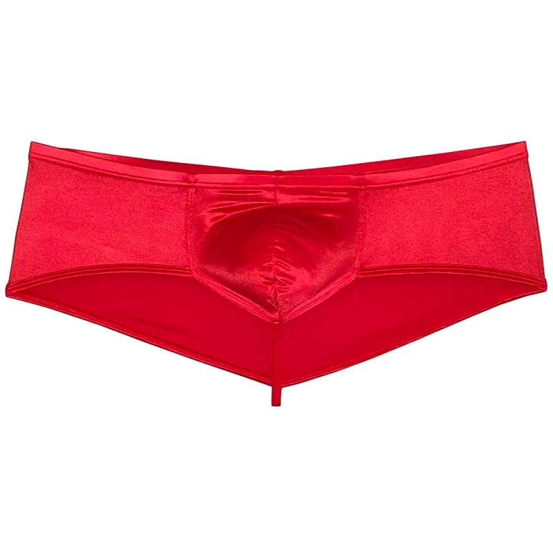 Men's Ice Silky Underwear Thong Cheeky Briefs Glossy Wet Look Bikini Briefs Solid Shiny Low Rise Beach Bikini Briefs Underpant