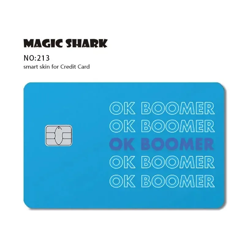 Magic Shark Poke Dog マット PVC 耐衝撃ステッカー フィルム スキンカバー デビット クレジット バンク カード用 色褪せなし