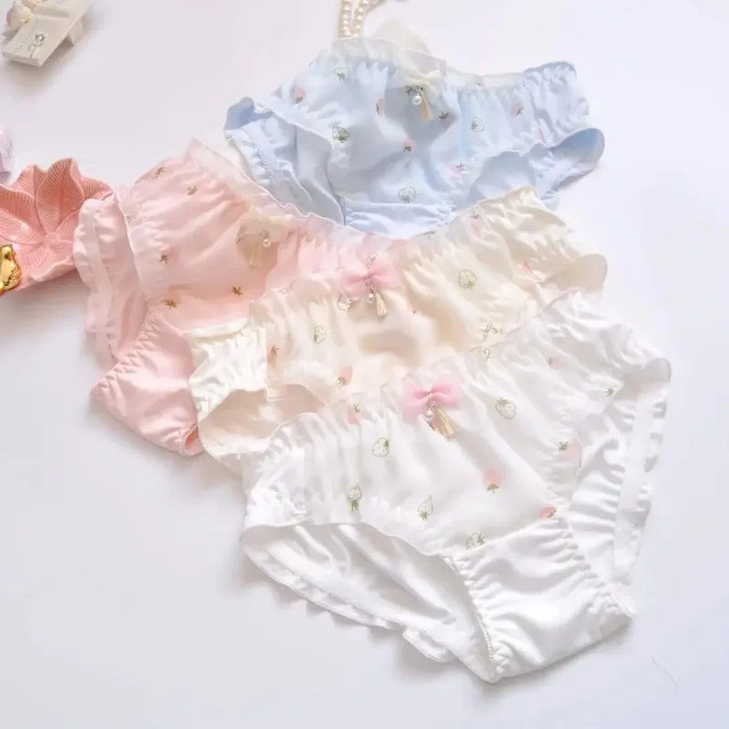 Two-Tone Water Soluble Lace Bralette Set No Underwire Soft Embroidery Cute & Girly Lingerie