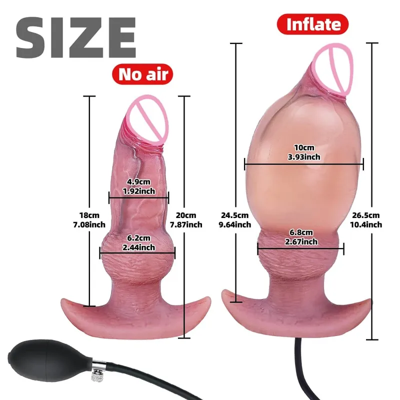 Butt Plug Inflatable Anal Plug Anal Wearable Buttplug Monster Dildo Knot Anal Trainer Adult Sex Toys for Men Gay Women Sex Toy