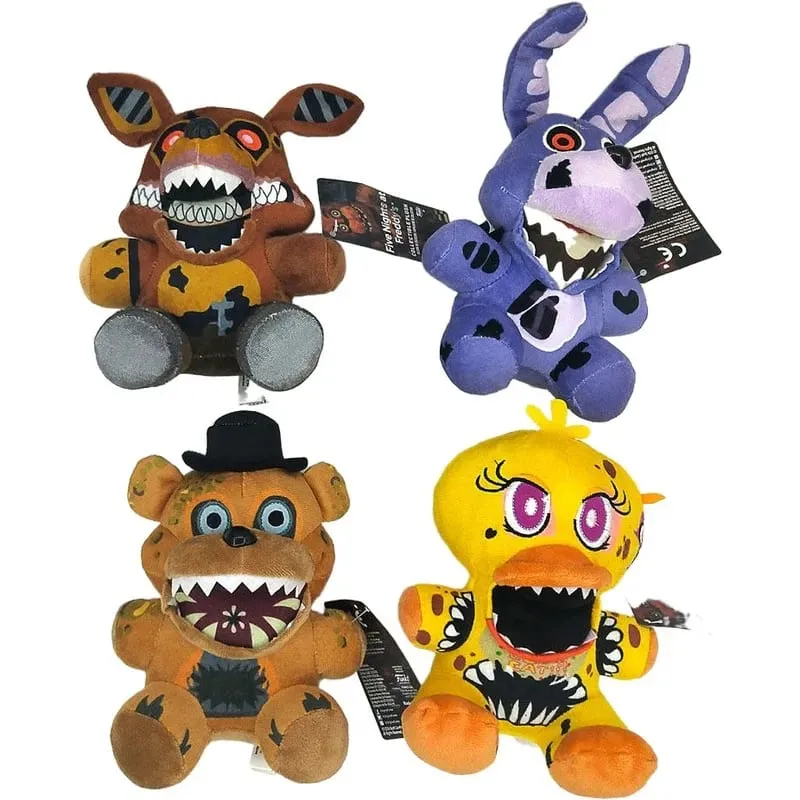 FNaf 18CM Plush Toys Bonnie Bear Foxy Cartoon Stuffed Dolls Freddy Kids Cute Game Doll Gifts