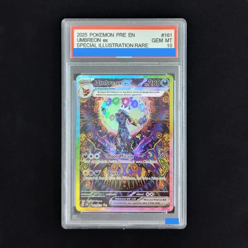 Proxy POKEMON PRE English PRISMATIC EVOLUTIONS #161 UMBREON ex Grade 10 Collection Card Toy