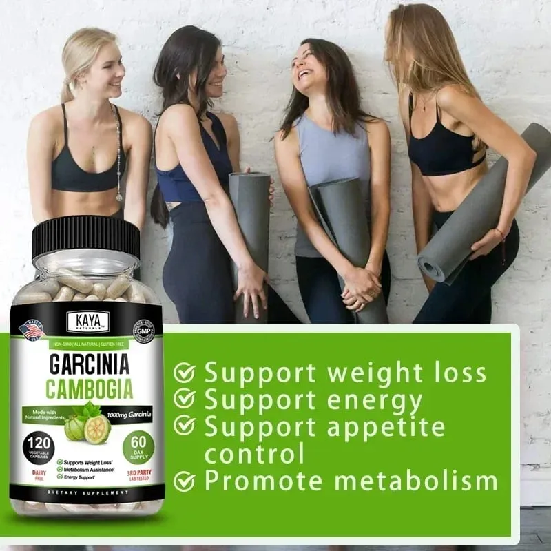 Garcinia Cambogia Extract Capsules 1000 Mg Appetite Suppressant for Men and Women Metabolism Energy Colon Cleansing