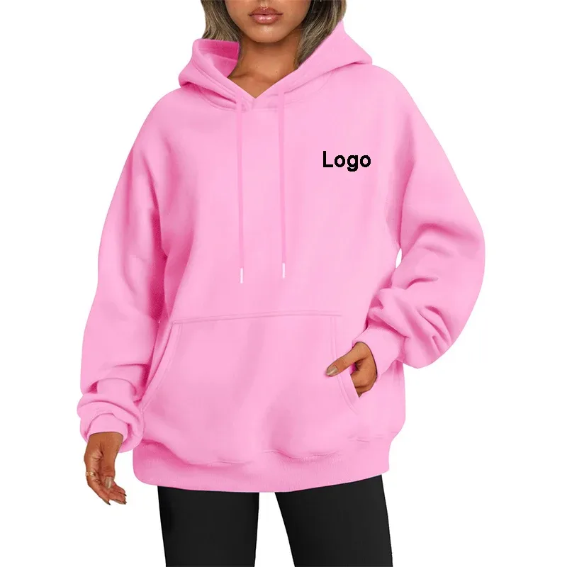 Customized Oversize Hoodies Women Fashion Printed Loose Long Sleeve Shoulder Drop Cuff Sweathsirts Streetwear Pullovers Sudadera