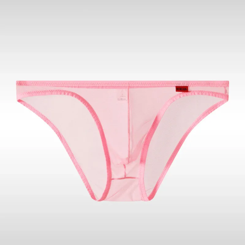 Men's Underwear Ultra-Thin Mesh Transparent Triangular Briefs Sexy Underpanties