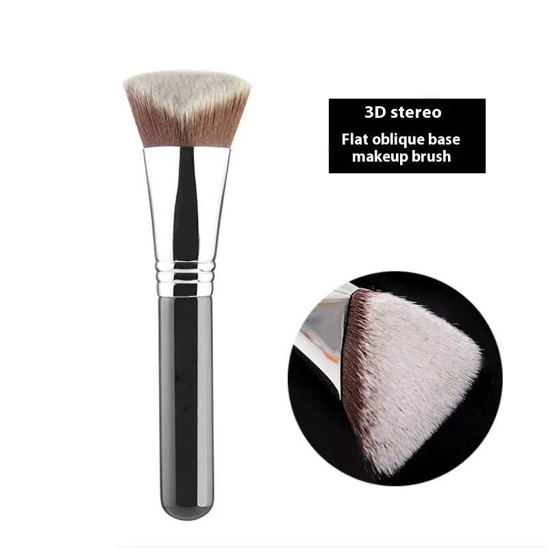 Makeup Kabuki Foundation Brush Luxury Single Pro Large Slant Triangle Square Tapered Vegan Cosmetic Brushes