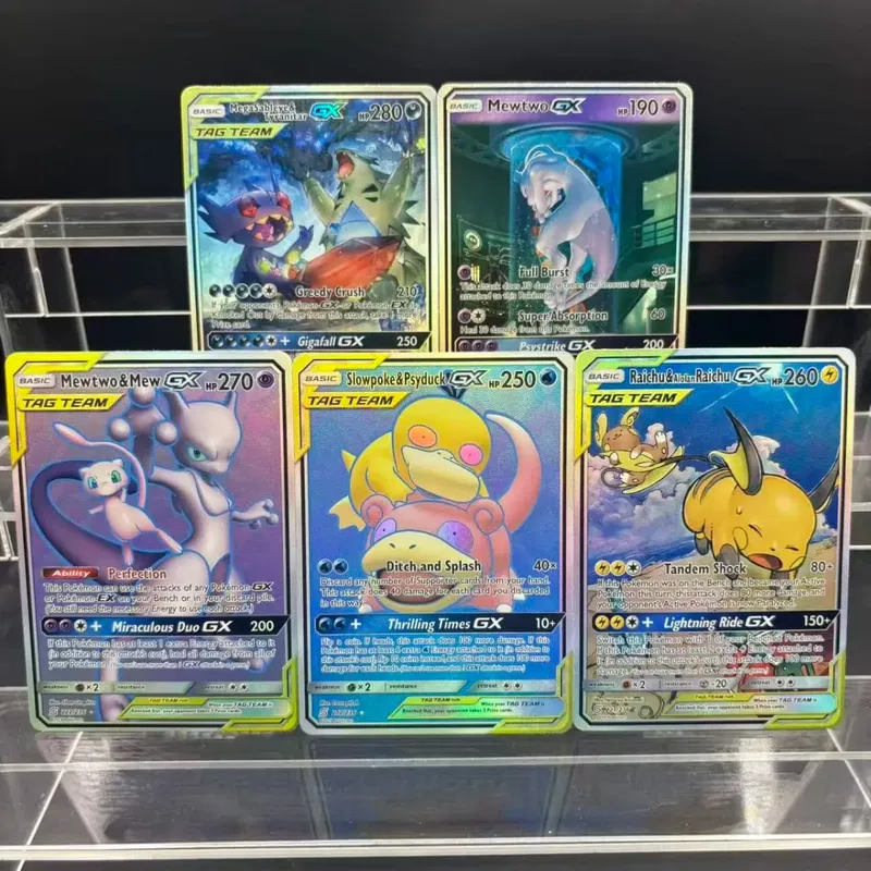 DIY Collection Cards Zekrom Umbreon Espeon Mewtwo GX EN Self Made Single Card Classic Game Anime Card Gift Toy