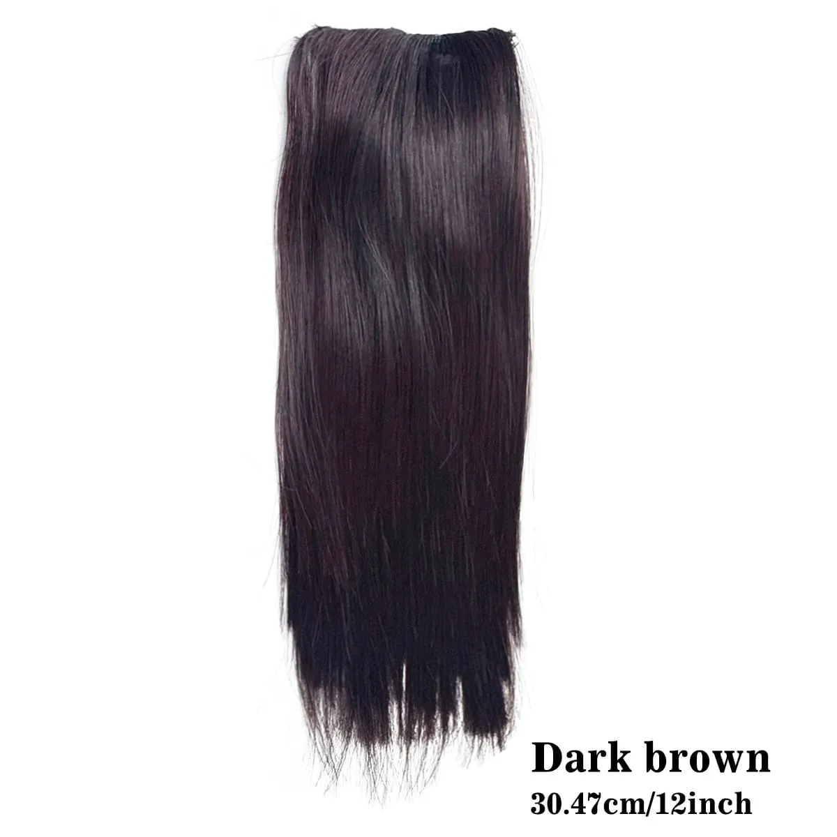 Straight Clip In Hair Extensions Synthetic 8"12" Hair Topper For Women Invisible Clip On Hair Patch Thick Booster Hairpieces