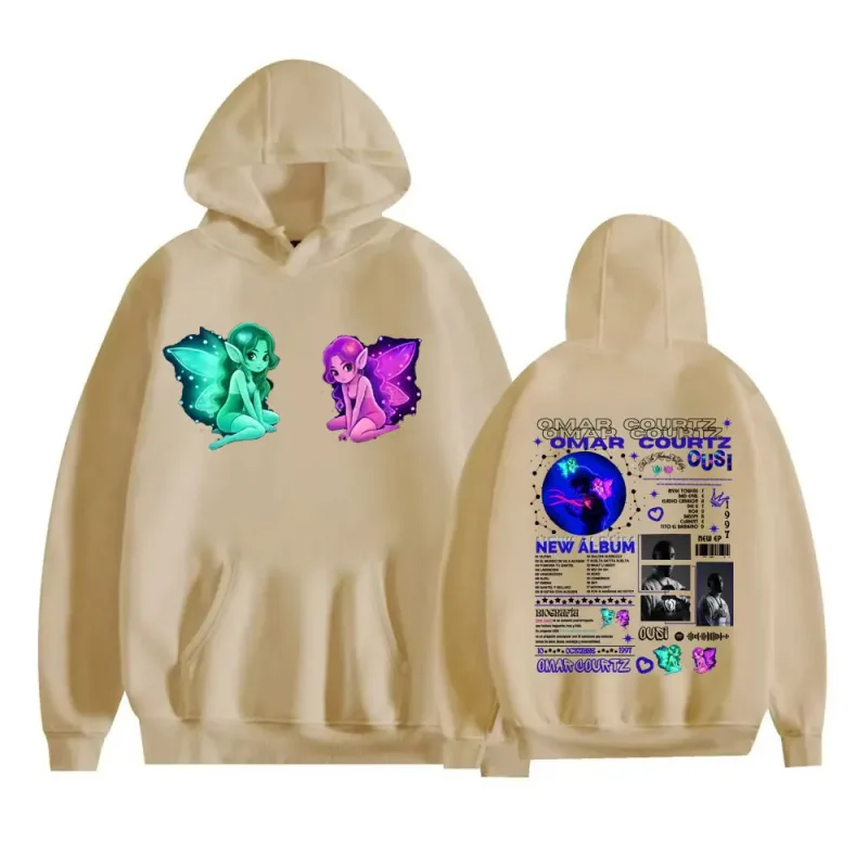 Omar Courtz Por Si Manana No Estoy 2026 New Album Cover Hoodies Harajuku Hip Hop Sweatshirts Men Women Casual Fleece Pullovers