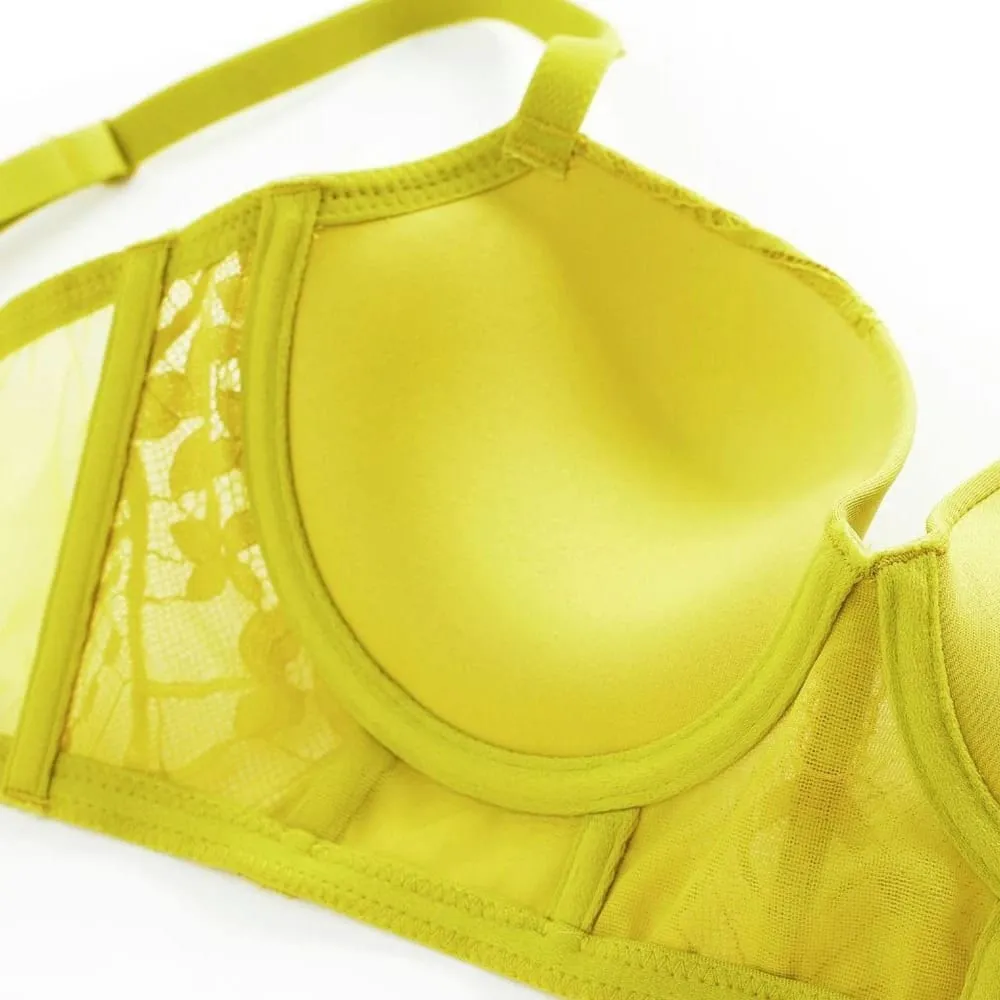 Sexy Lace Embroidery Women Underwear Set Push Up Bra Set Large Size Soft Steel Rim Anti-Sagging Lingerie Suits 70-85 B C D