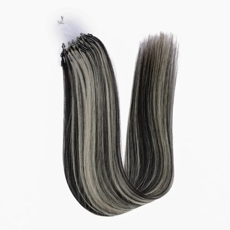 Remy Human Hair Extensions 14-24 Inch Micro Loop Ring Attachment Micro Bead Natural Looking DIY Hair Extension — image 16