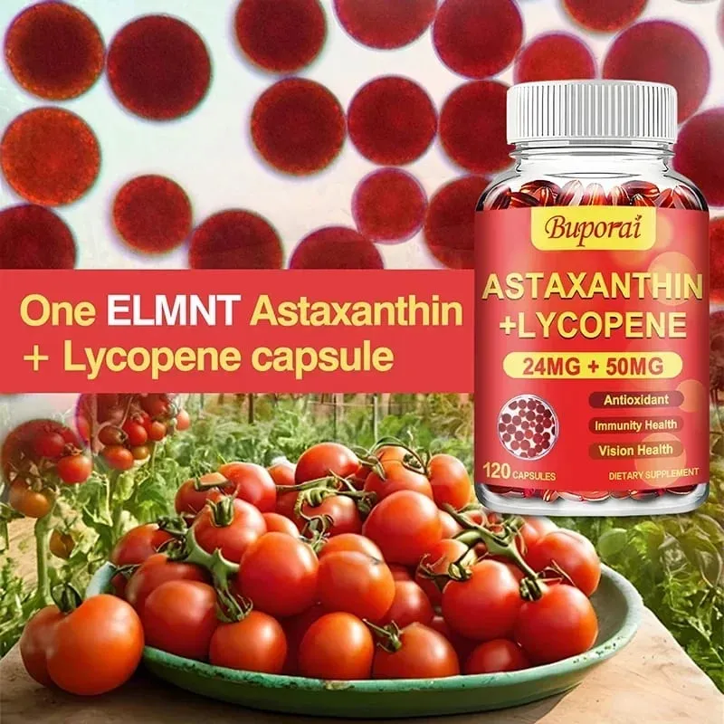 Κάψουλες ασταξανθίνης + λυκοπενίου - αντιοξειδωτικό που υποστηρίζει την όραση της καρδιάς και η υγεία του προστάτη βελτιώνει την ανοσία — image 3