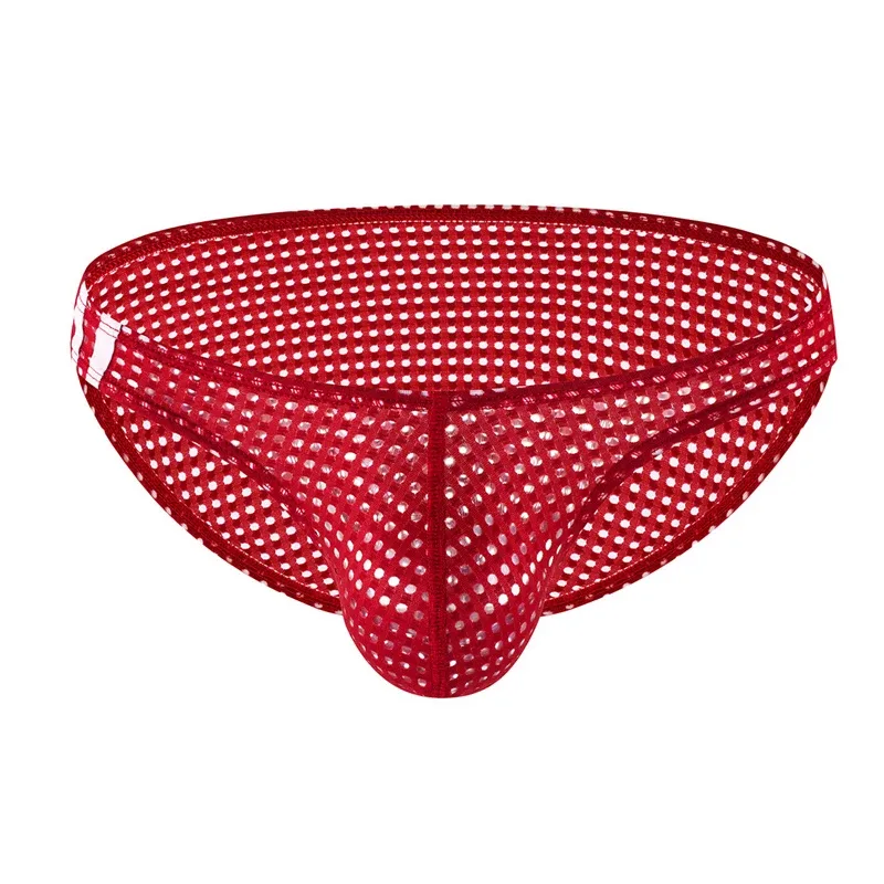 Men Briefs Summer Breathable Holes Underwear U Convex Thin Low Waist Men's Underwear Briefs Slip Underpants Calzoncillos — image 30
