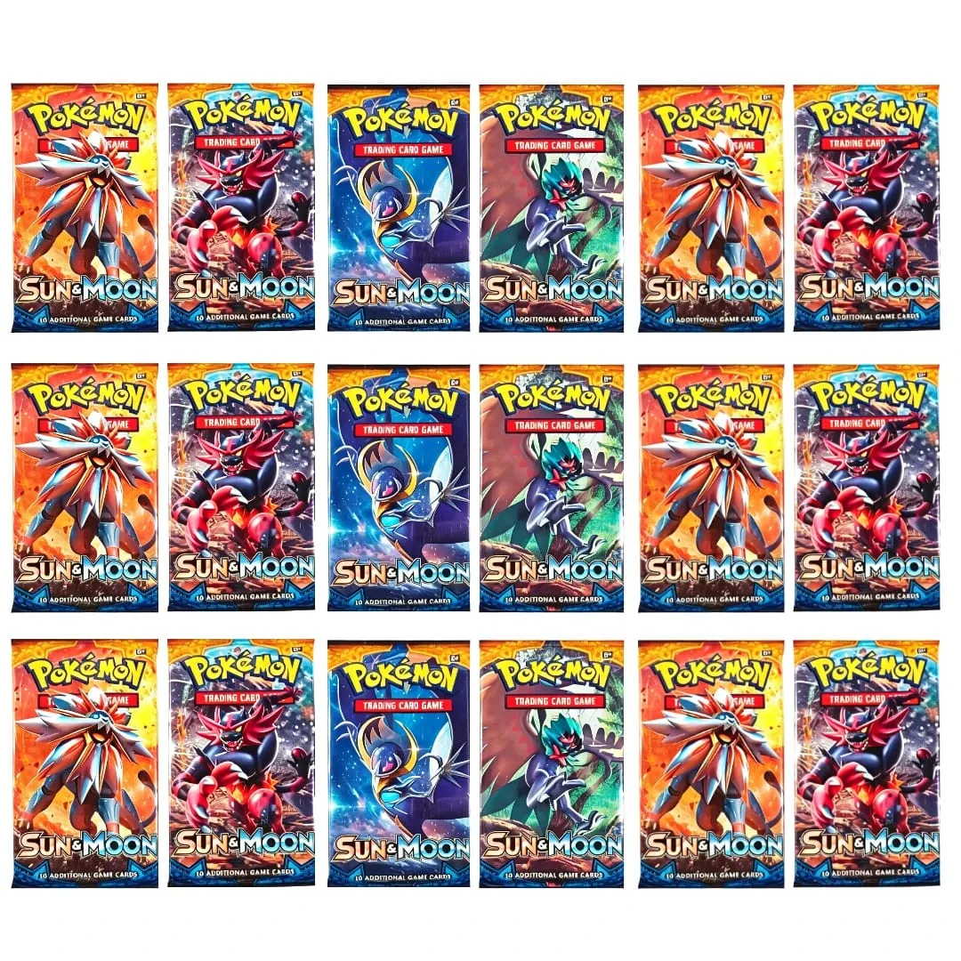 Pokemon TCG SUN & MOON Booster Box 36 Packs English Sealed Display Box Collectible Trading Card Game for Kids gift