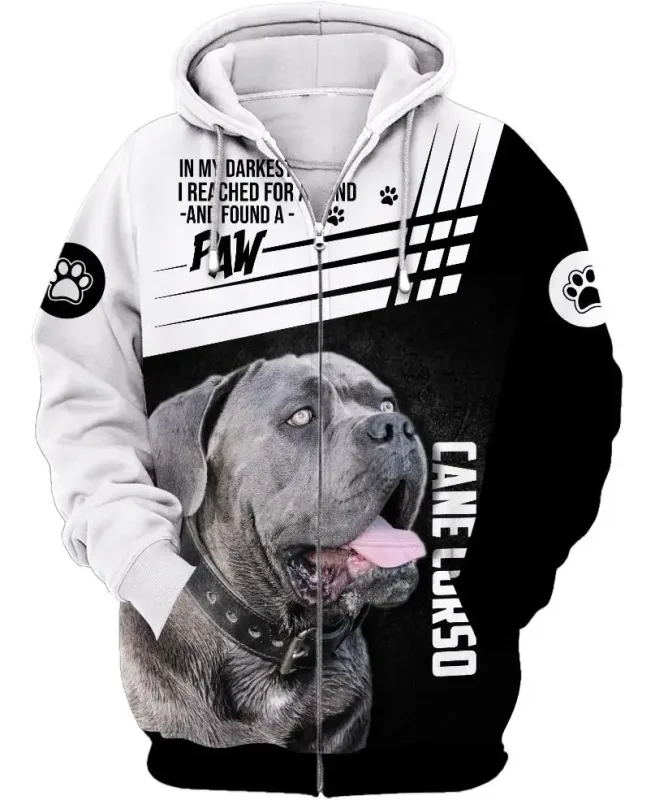 New Cane Corso Dog 3D Print Zipper Hoodies Streetwear Men Women Casual Hooded Sweatshirts Oversized Tracksuit Coat Man Clothing