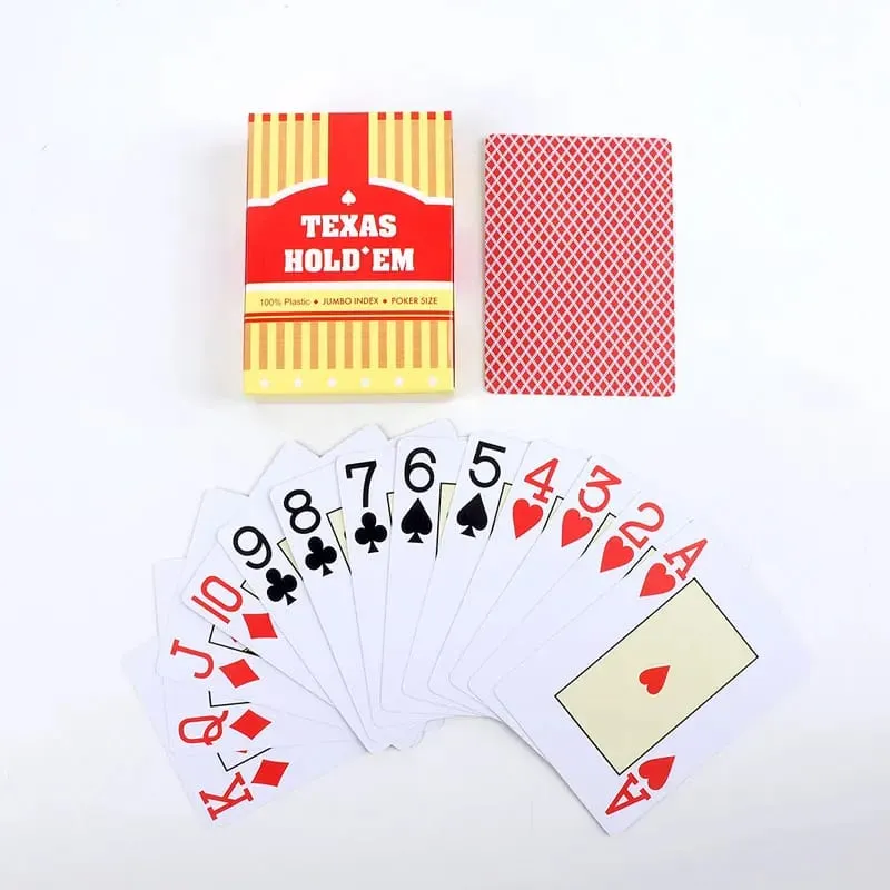 1/2pcs A set of durable universal baccarat and Texas Hold'em playing cards waterproof and smooth for poker and bridge games