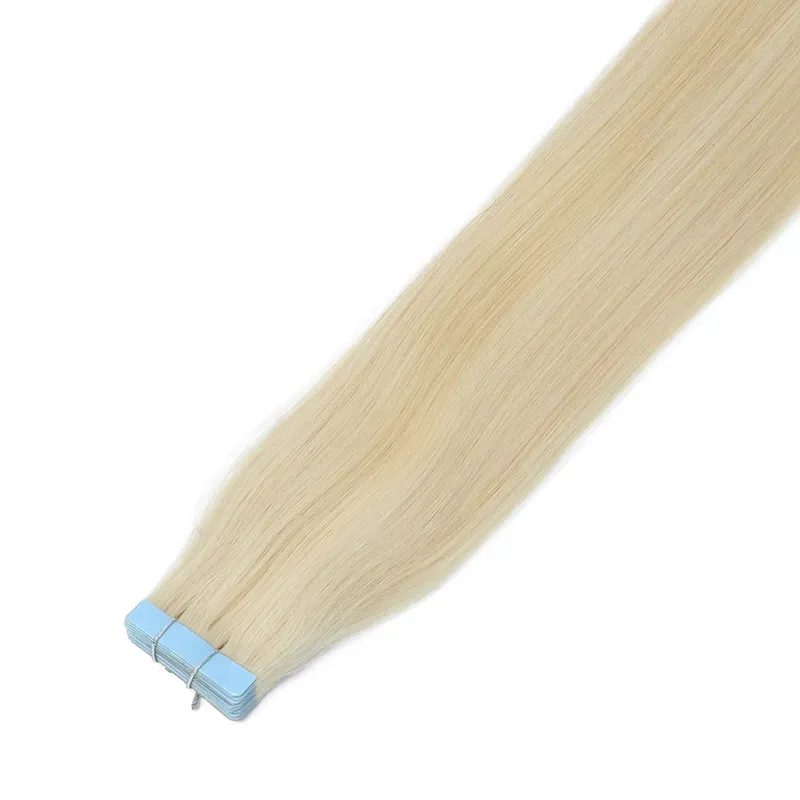 20pcs Seamless Tape in Hair Extensions Human Hair Straight Glue in Extensions Remy Human Hair Extensions 30g/pack 12-22inch