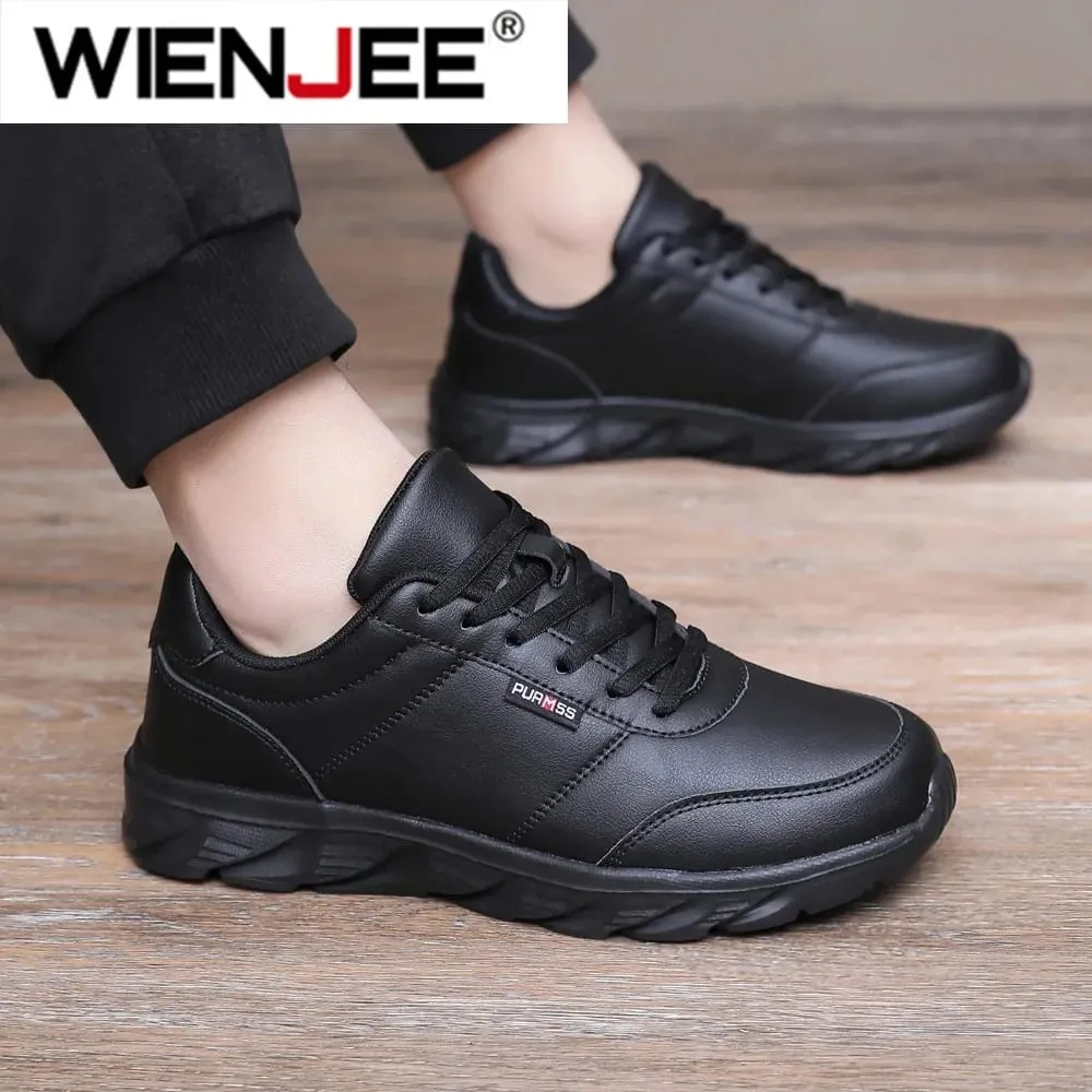 2025 Men Shoes Spring Autumn Waterproof Walking Sneakers Leisure Male Leather Sports Shoes Non-Slip Footwear