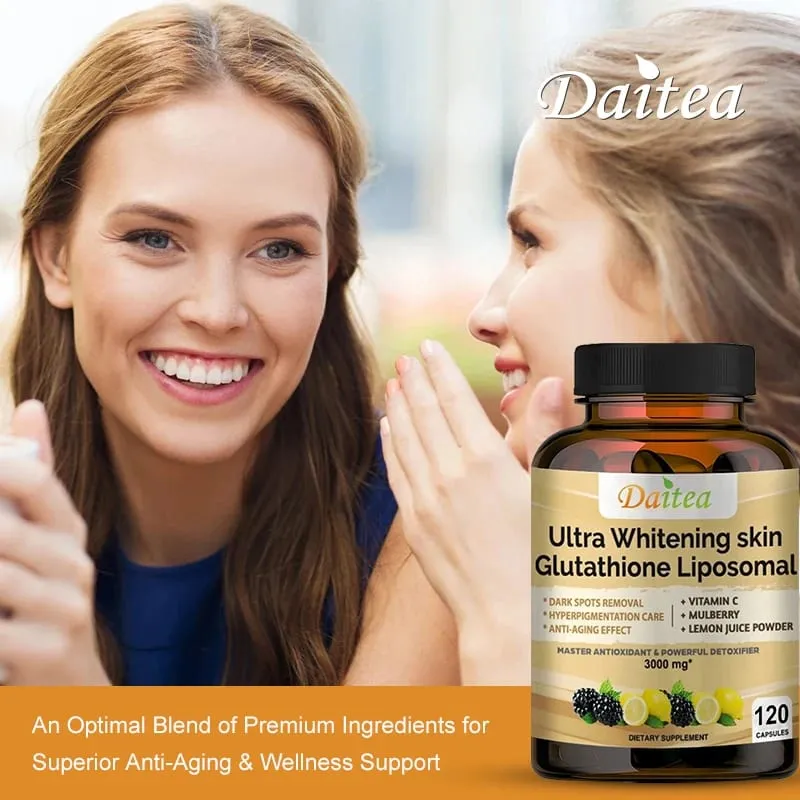 Liposome Glutathione with Vitamin C Helps Detoxify Whiten Skin and Antioxidant Anti-aging